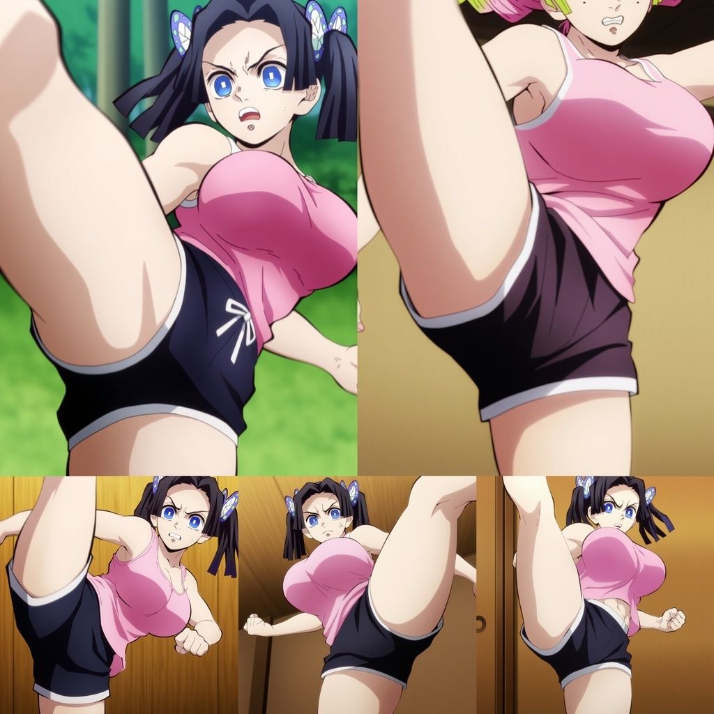 サンプル画像5:【155枚】鬼殺隊の生足蹴り 2(鼉カメラふぱぁん) [d_597678]