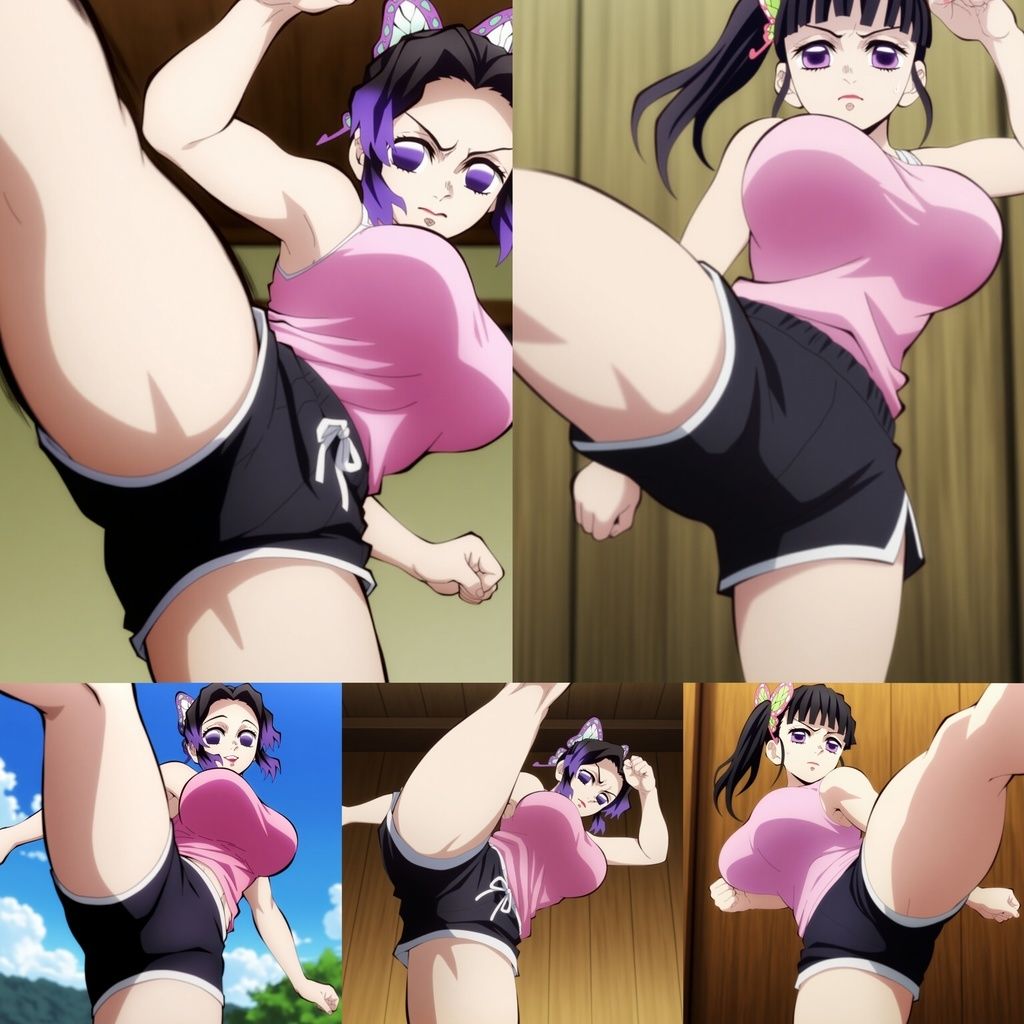 サンプル画像4:【184枚】鬼殺隊の生足蹴り 3(鼉カメラふぱぁん) [d_597682]