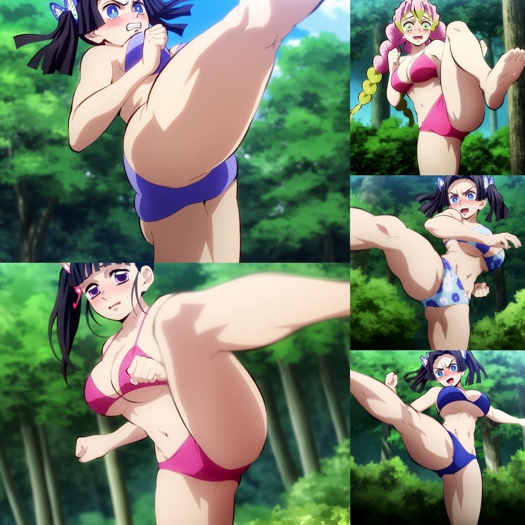 サンプル画像4:【321枚】鬼殺隊の生足蹴り 8(鼉カメラふぱぁん) [d_597709]