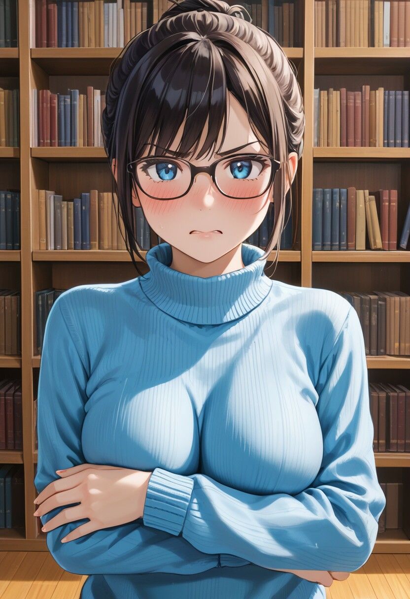 「嫌な顔されながらおっぱい見せてもらう」AIイラスト集 vol.1 画像6