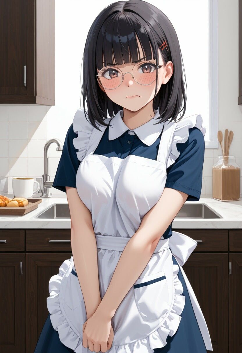 「嫌な顔されながらおっぱい見せてもらう」AIイラスト集 vol.1 画像9
