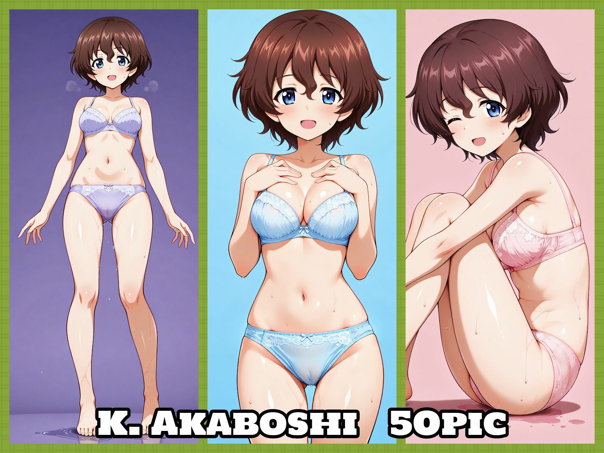 Girls underwear panties and bra 黒森峰編 画像5