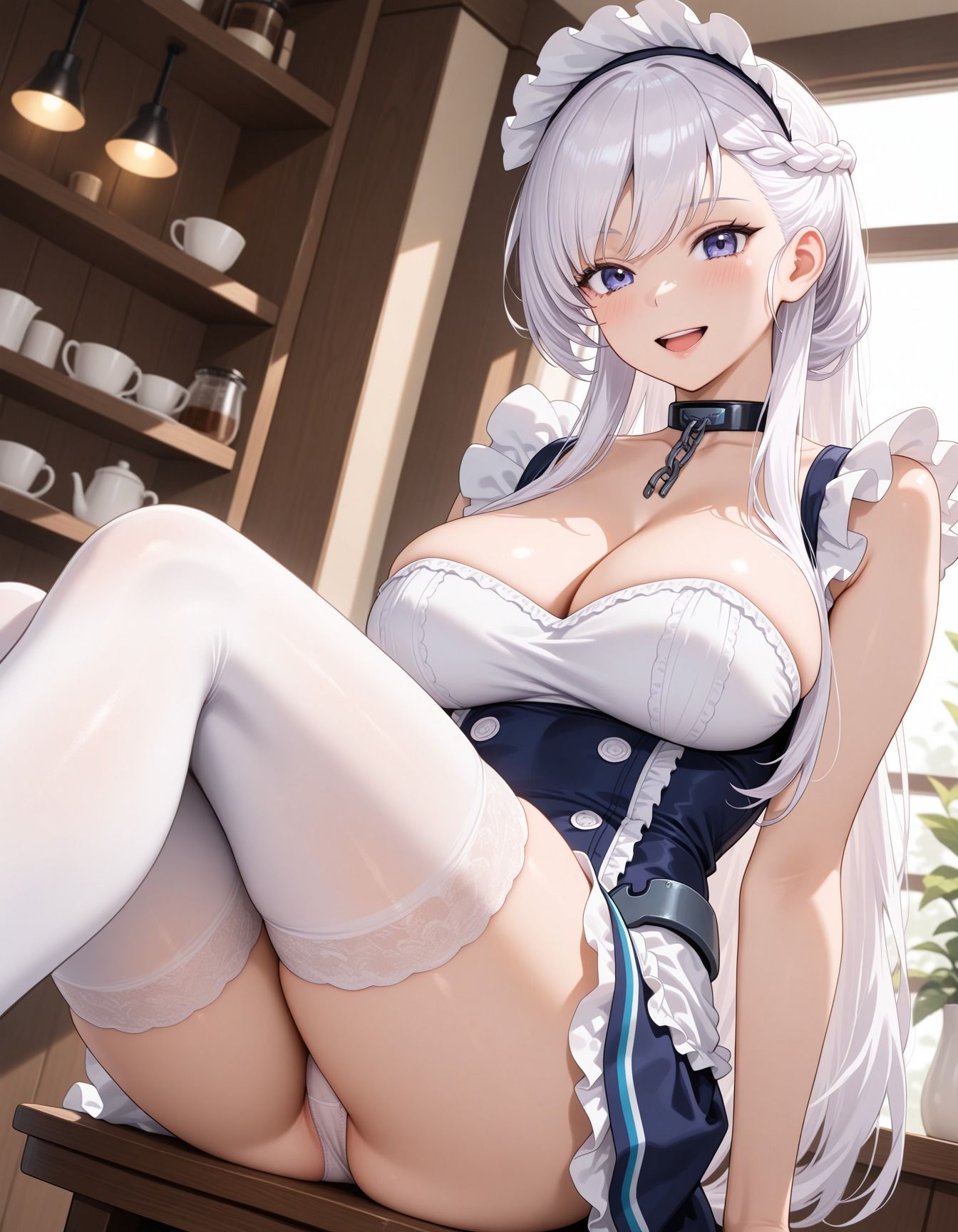 サンプル画像2:店長に犯●れた銀髪巨乳メイド(ぽりっしゅ本舗) [d_597830]