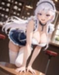 店長に犯●れた銀髪巨乳メイド