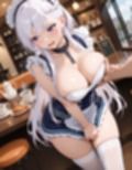 店長に犯●れた銀髪巨乳メイド