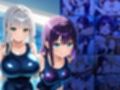銀髪クール妹と紫髪誘惑姉がスク水姿で水泳部コーチと秘密交配【4K】
