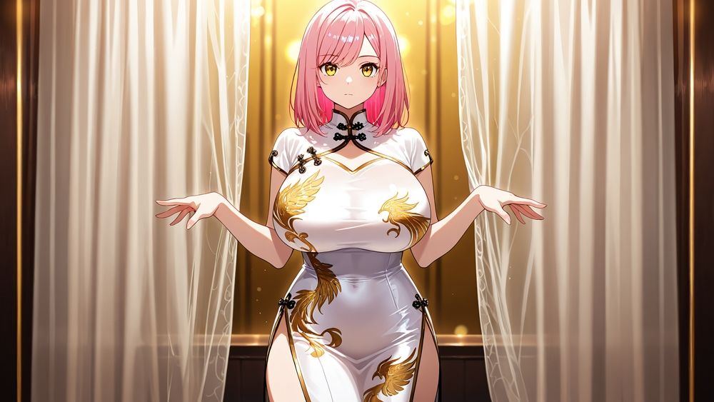 サンプル画像5:爆乳青髪ピンク髪グラビア姉妹が密着種付けレッスン【4K】【400枚】(御一堂) [d_597861]