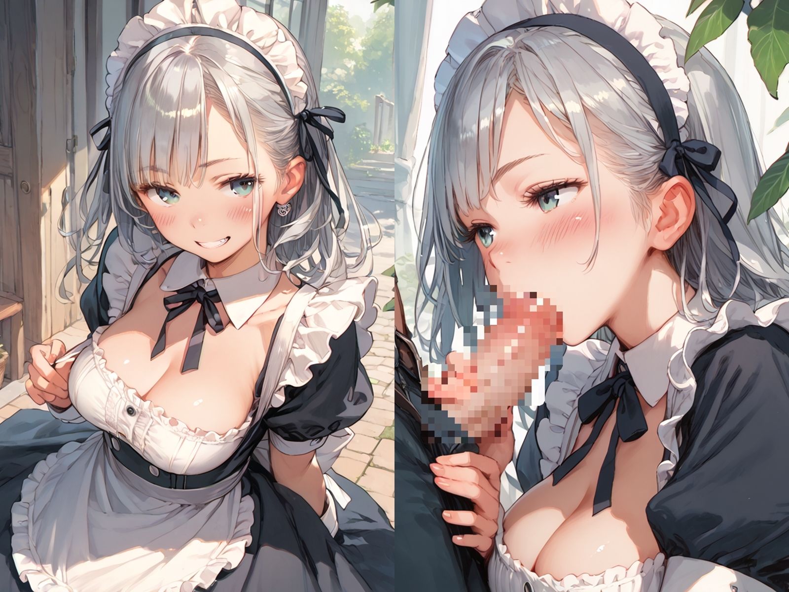 サンプル画像1:初恋の銀髪メイドが種付けプレスで孕んだのを僕は忘れられない(種付け工房) [d_597904]