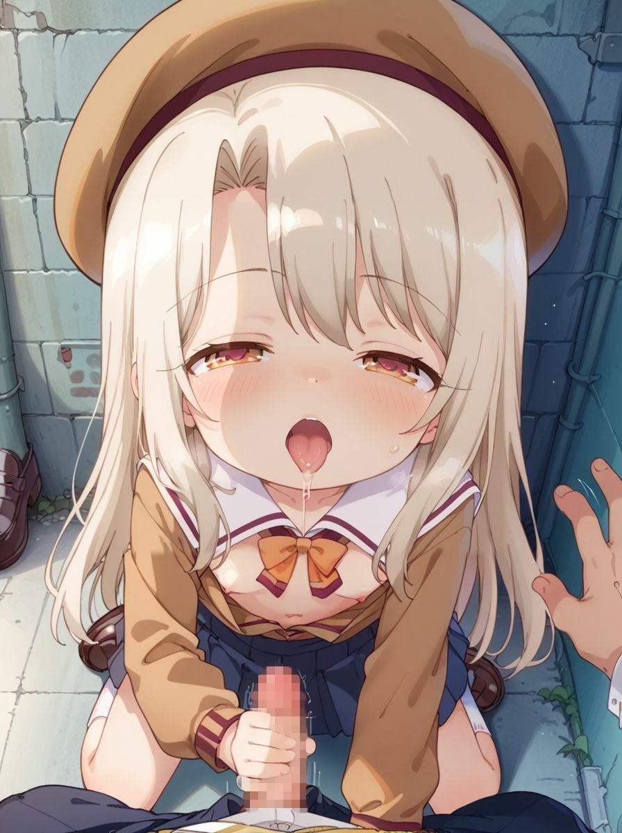 メス◯キイリヤと路地裏でガチイキSEXするCG集-制服ver1