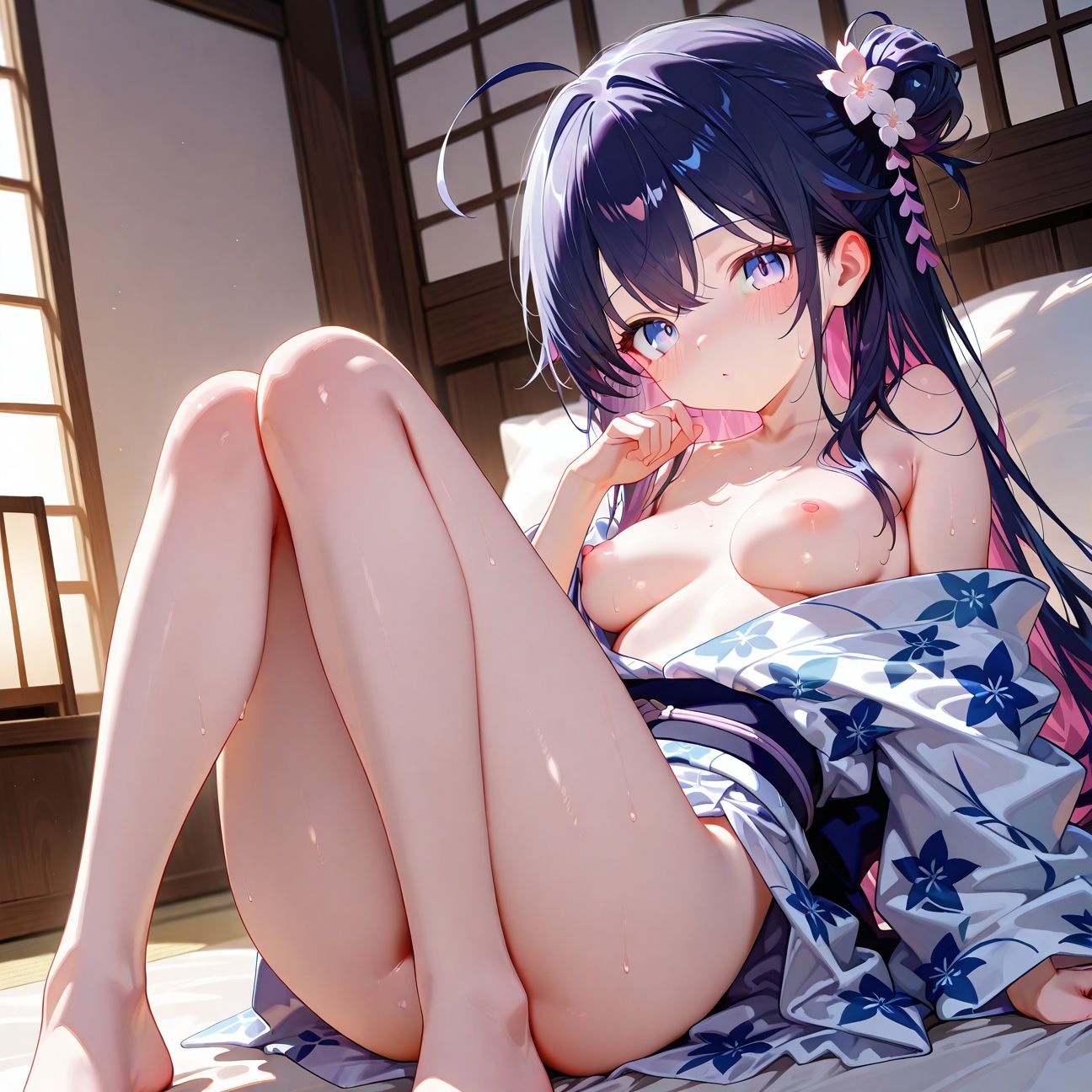 サンプル画像1:【Part1】淫乱JK浴衣で中出し大会☆彡(ロりロりポッピン♪) [d_598148]