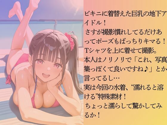 サンプル画像4:巨乳の地下アイドルを水着撮影と言って呼び出してみた(Kai楽Club) [d_598209]