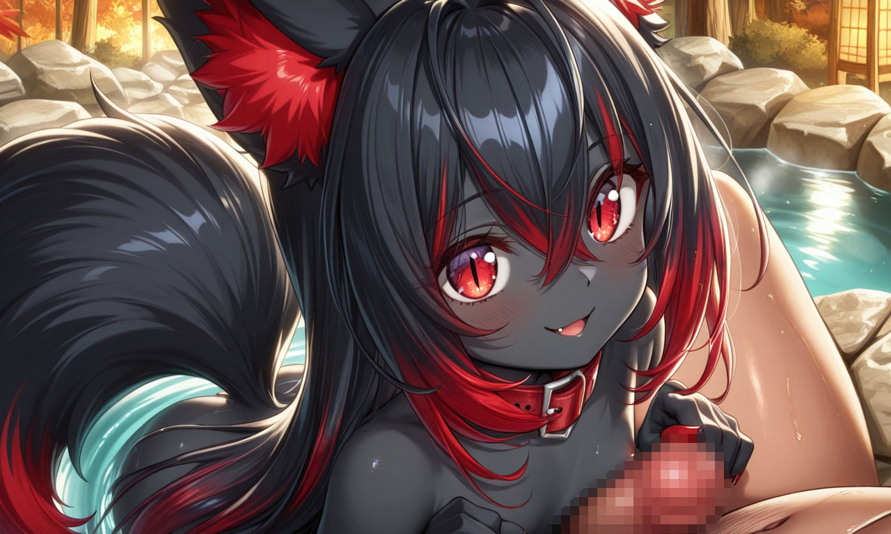 サンプル画像2:ボテ腹セックス〜秘湯で出会ったのはボテ腹けものロリっ娘でした！？〜(黒猫の@) [d_598310]