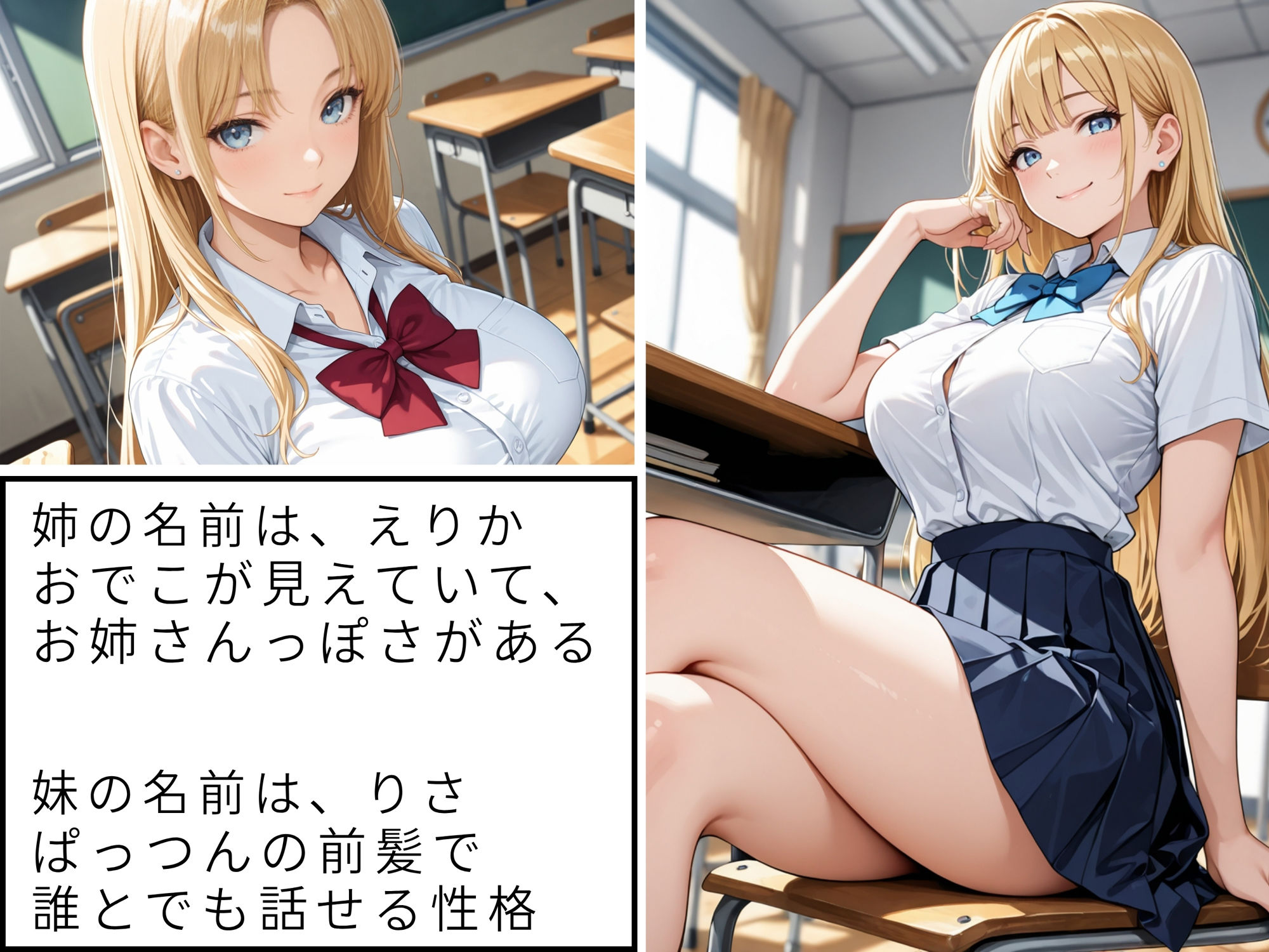 サンプル画像2:巨乳の双子姉妹は工業系男子の中出し当番をする(あかさ太郎) [d_598383]