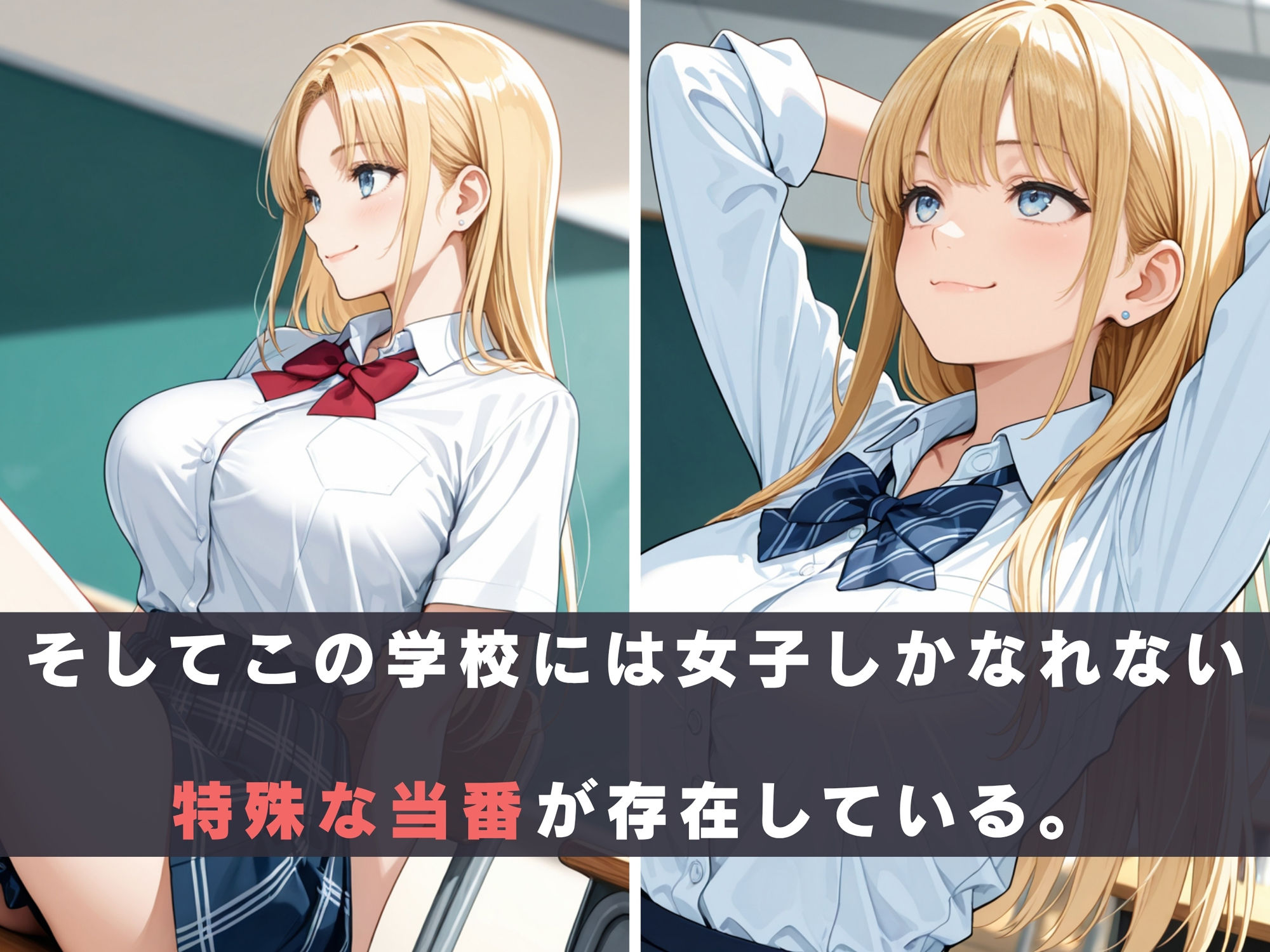 サンプル画像4:巨乳の双子姉妹は工業系男子の中出し当番をする(あかさ太郎) [d_598383]