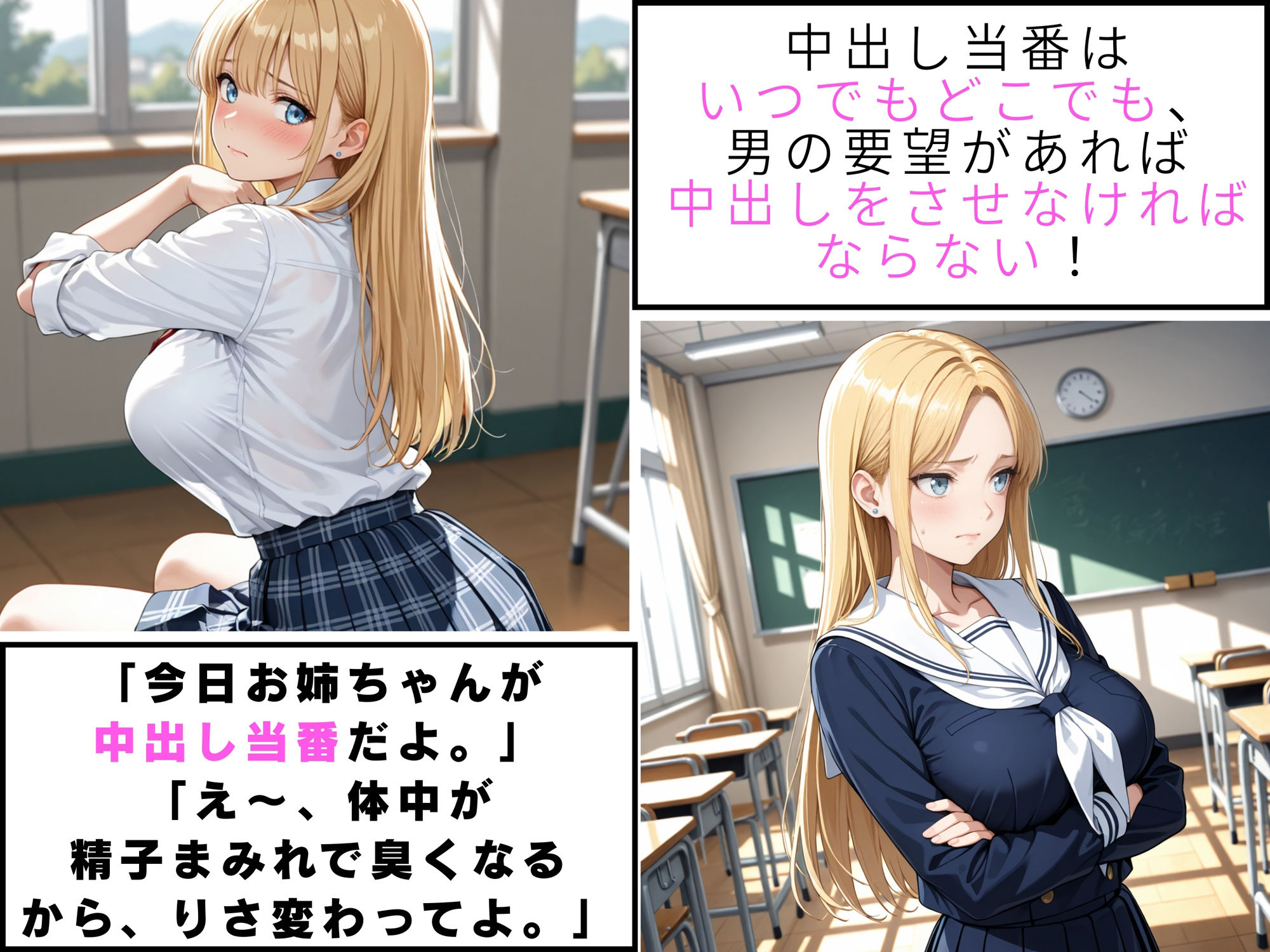 巨乳の双子姉妹は工業系男子の中出し当番をする 画像6