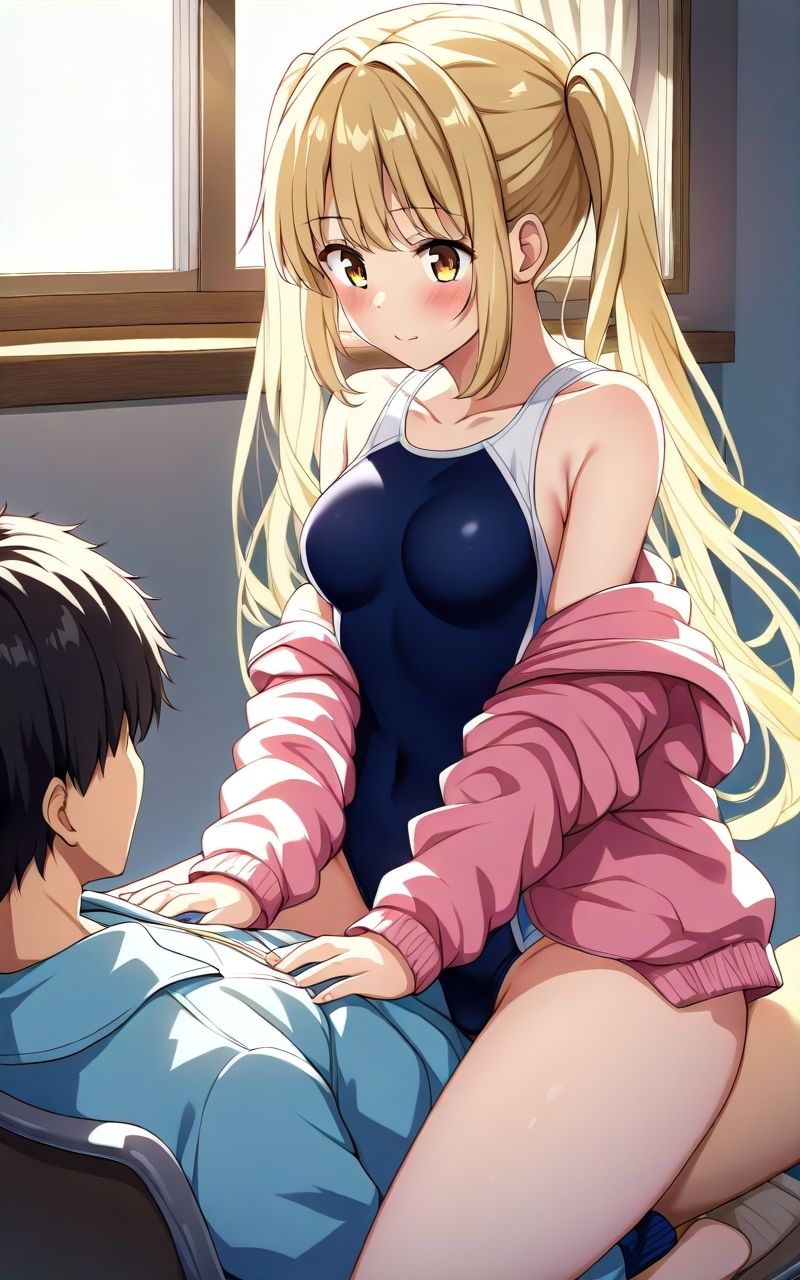 金髪巨乳ギャル妹に中出ししちゃった! 画像1
