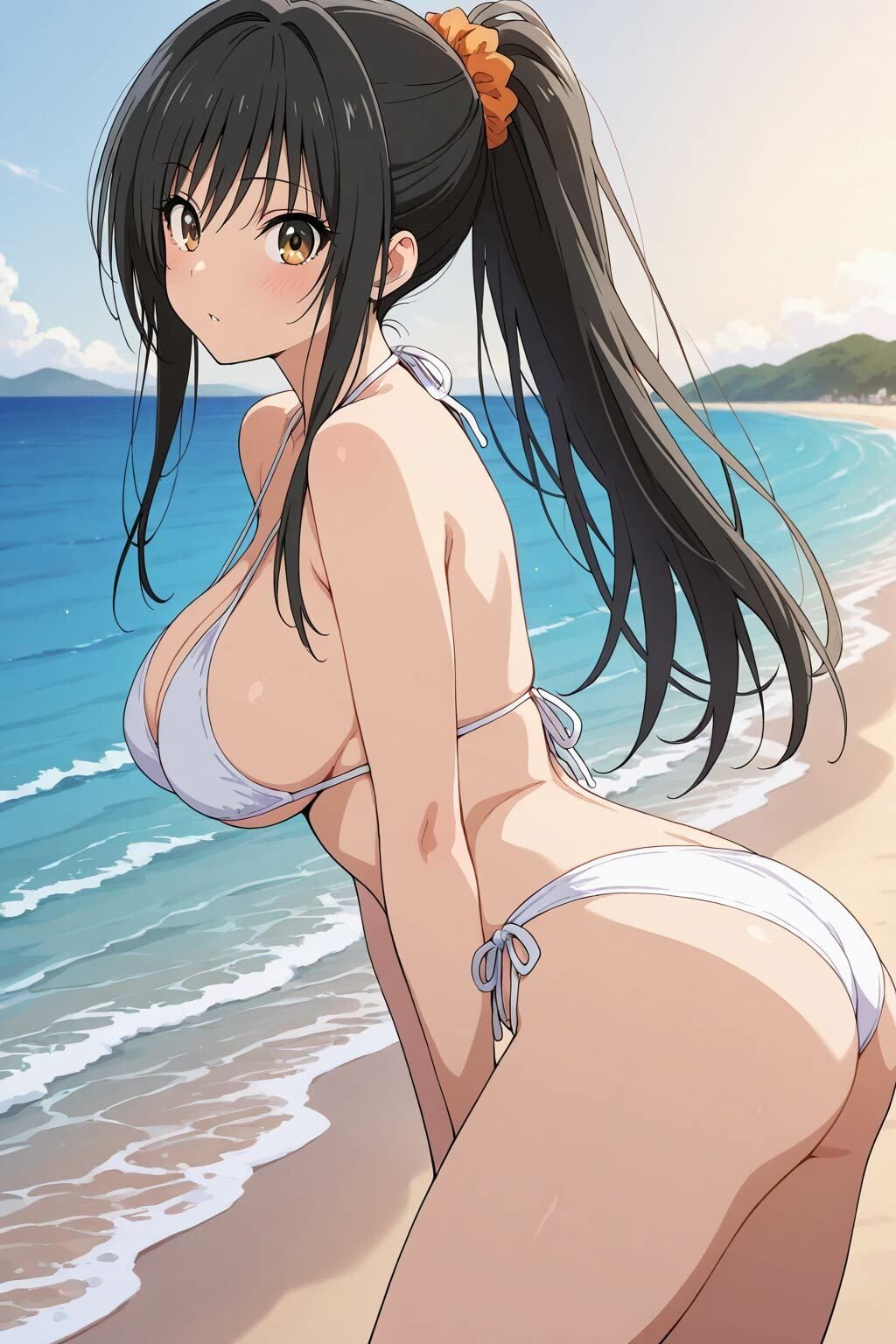 ゆいちゃんと浜辺でいちゃらぶエッチ 画像1