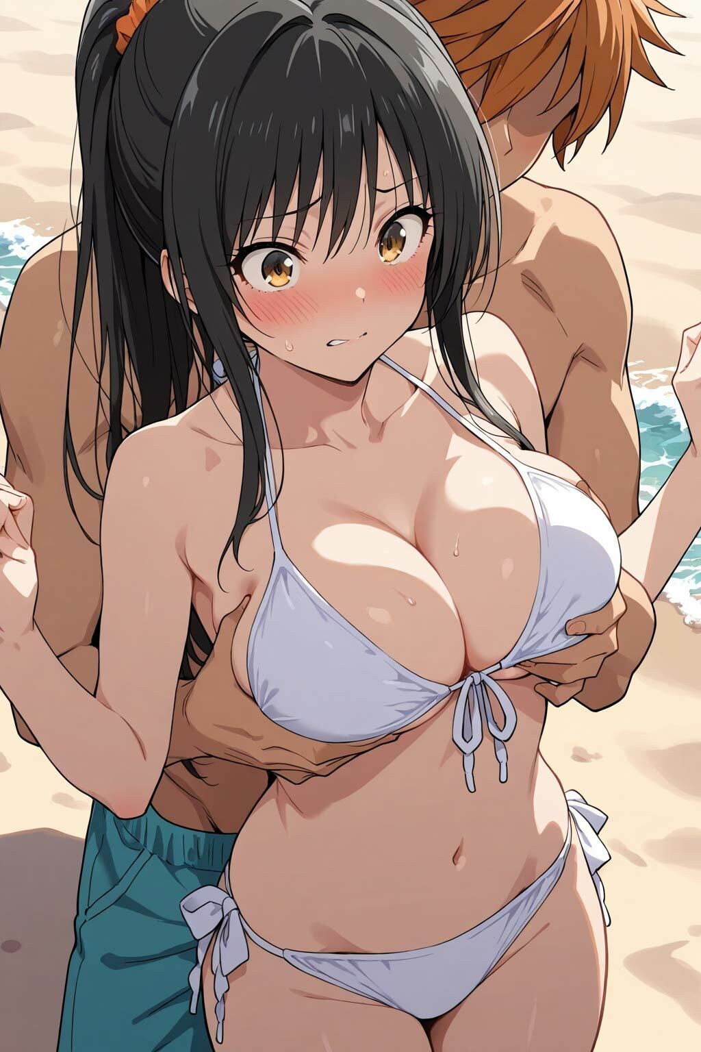 ゆいちゃんと浜辺でいちゃらぶエッチ 画像2