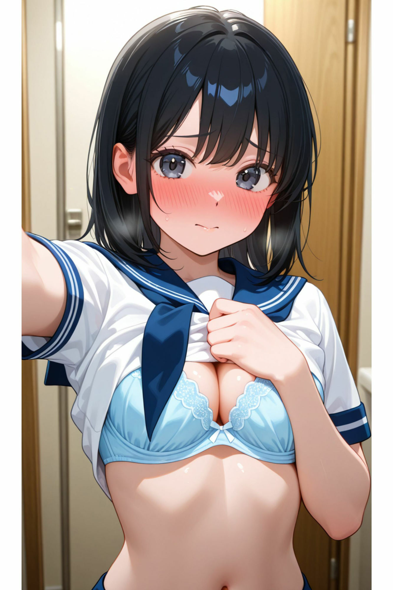 黒髪JKのえっちな自撮り 画像3