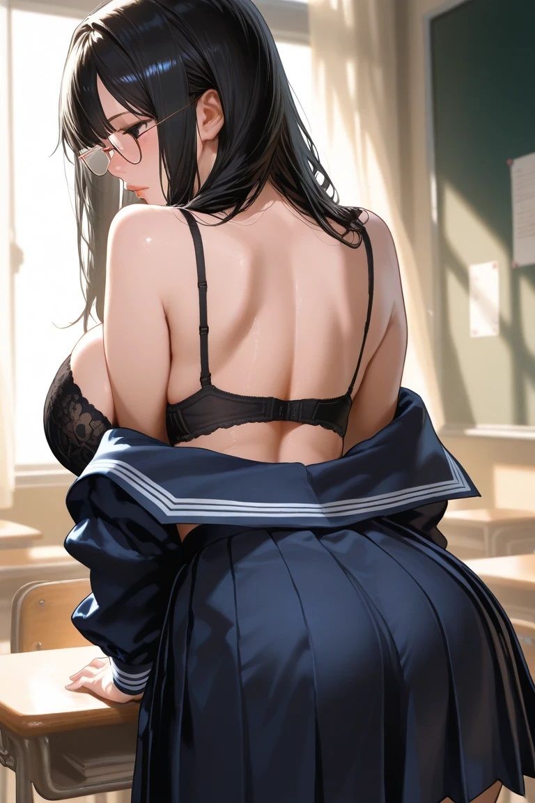 メガネ風紀委員 秘密のセックス 画像2