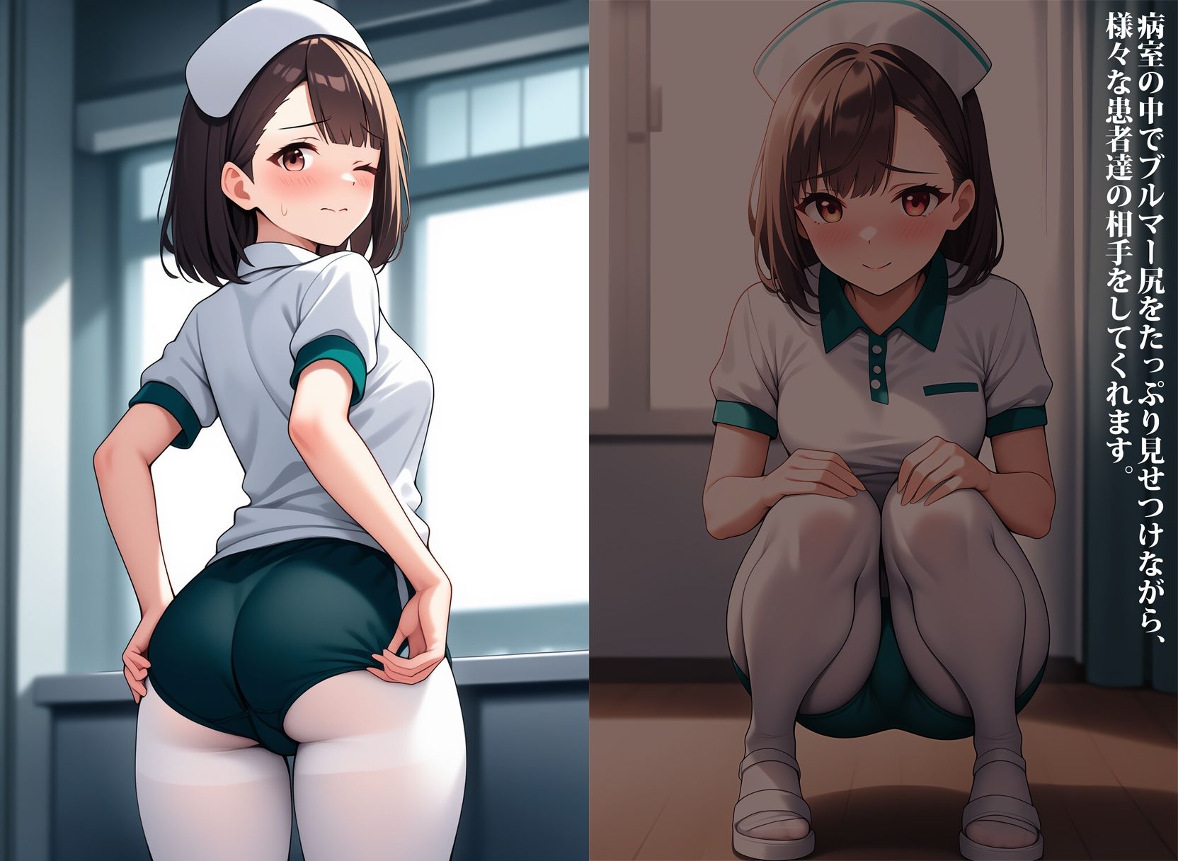 ブルマー姿の看護婦さん、入院中お世話になりました 画像2