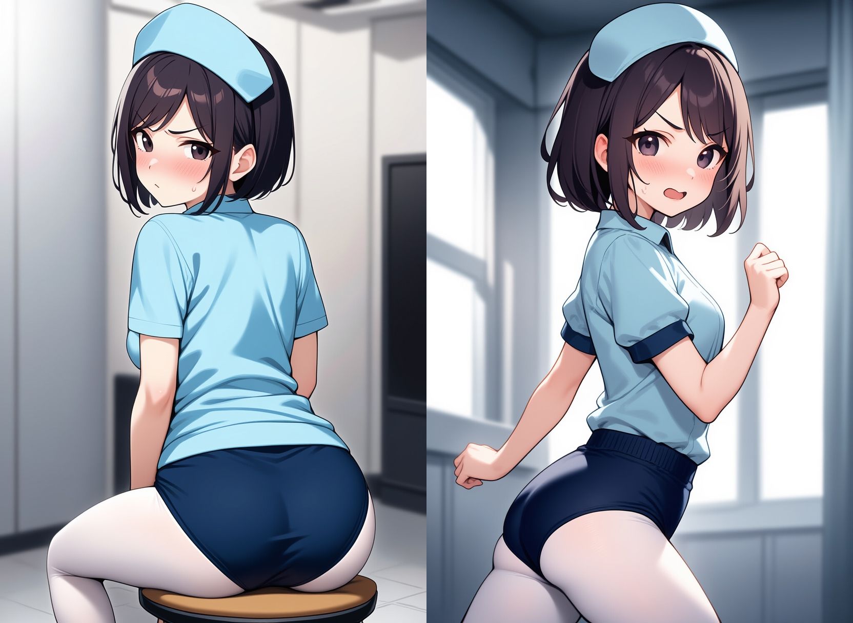 ブルマー姿の看護婦さん、入院中お世話になりました 画像3