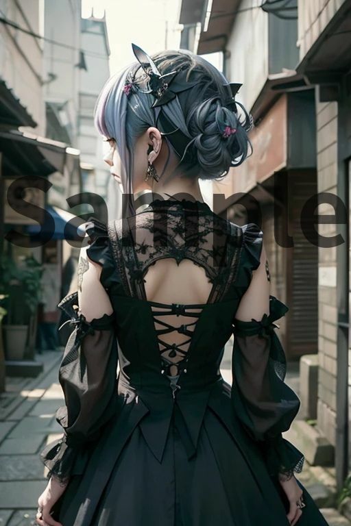 サンプル画像2:AAS 美女×ゴスロリ【AIグラビア写真集】オーバー200 アメージングAI画像シリーズ(AI.cafe 遊遊) [d_598829]