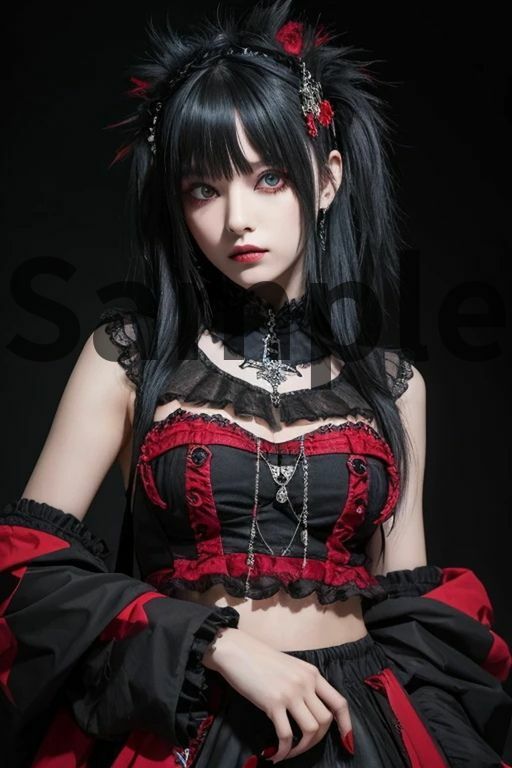 AAS 美女×ゴスロリ【AIグラビア写真集】オーバー200 アメージングAI画像シリーズ 画像3