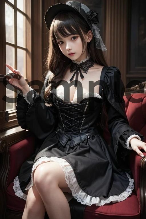 サンプル画像6:AAS 美女×ゴスロリ【AIグラビア写真集】オーバー200 アメージングAI画像シリーズ(AI.cafe 遊遊) [d_598829]