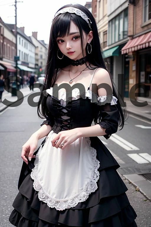 AAS 美女×ゴスロリ【AIグラビア写真集】オーバー200 アメージングAI画像シリーズ 画像8