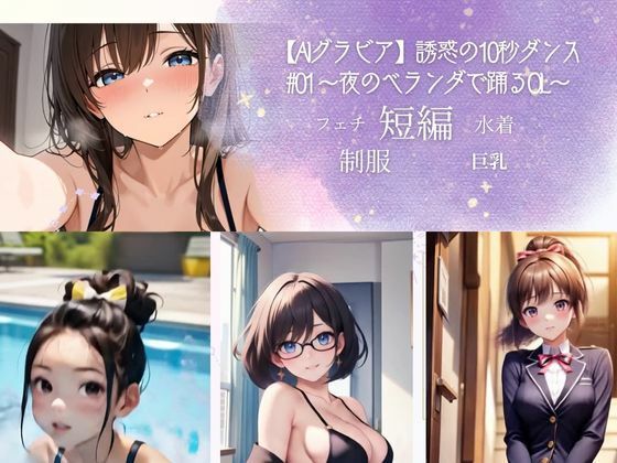 【AIグラビア】誘惑の10秒ダンス #01 〜夜のベランダで踊るOL〜【牛さんブックマーク】
