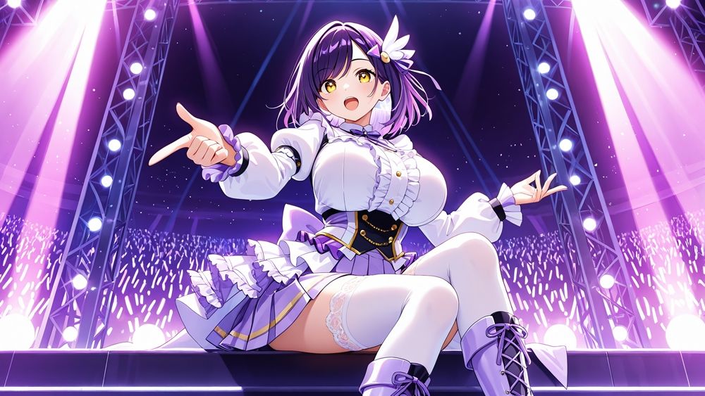 サンプル画像5:巨乳アイドルペアがプロデューサーと撮影現場で孕ませ交尾【4K】(御一堂) [d_599152]