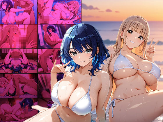 サンプル画像1:爆乳グラドル二人が社長と契約したら調教されて孕まされた【4K】(御一堂) [d_599178]