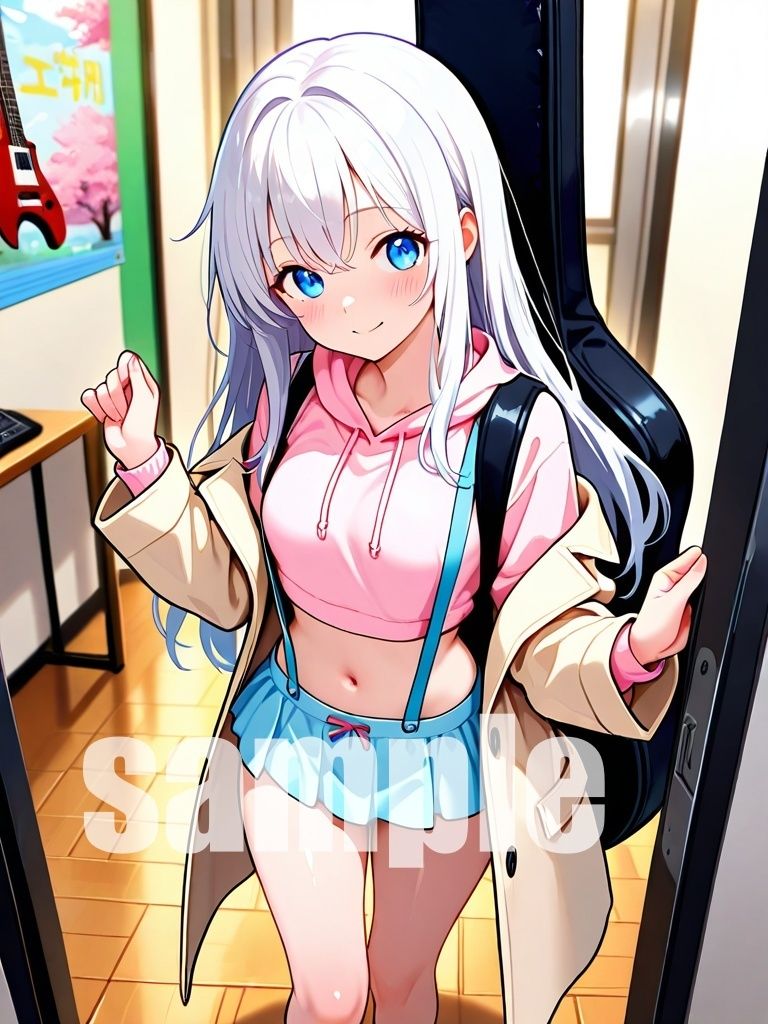 サンプル画像2:軽音サークルで響かせてる  それぞれの楽しみ(8ゲート) [d_599268]