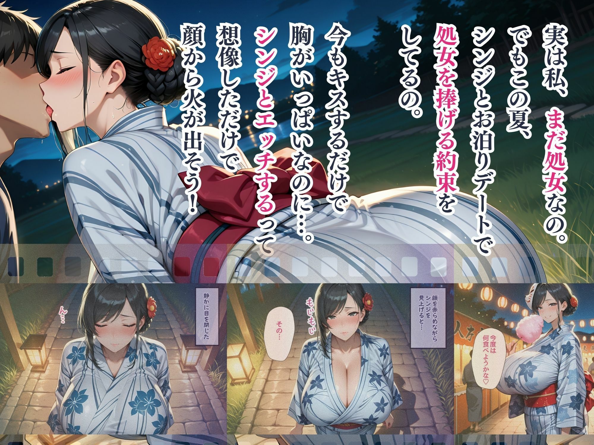 サンプル画像2:爆乳カノジョ  夏祭りデートの夜  元カノからの嫉妬で処女強奪NTR〜完堕ち腹ボテ〜(みるくさんど) [d_599326]