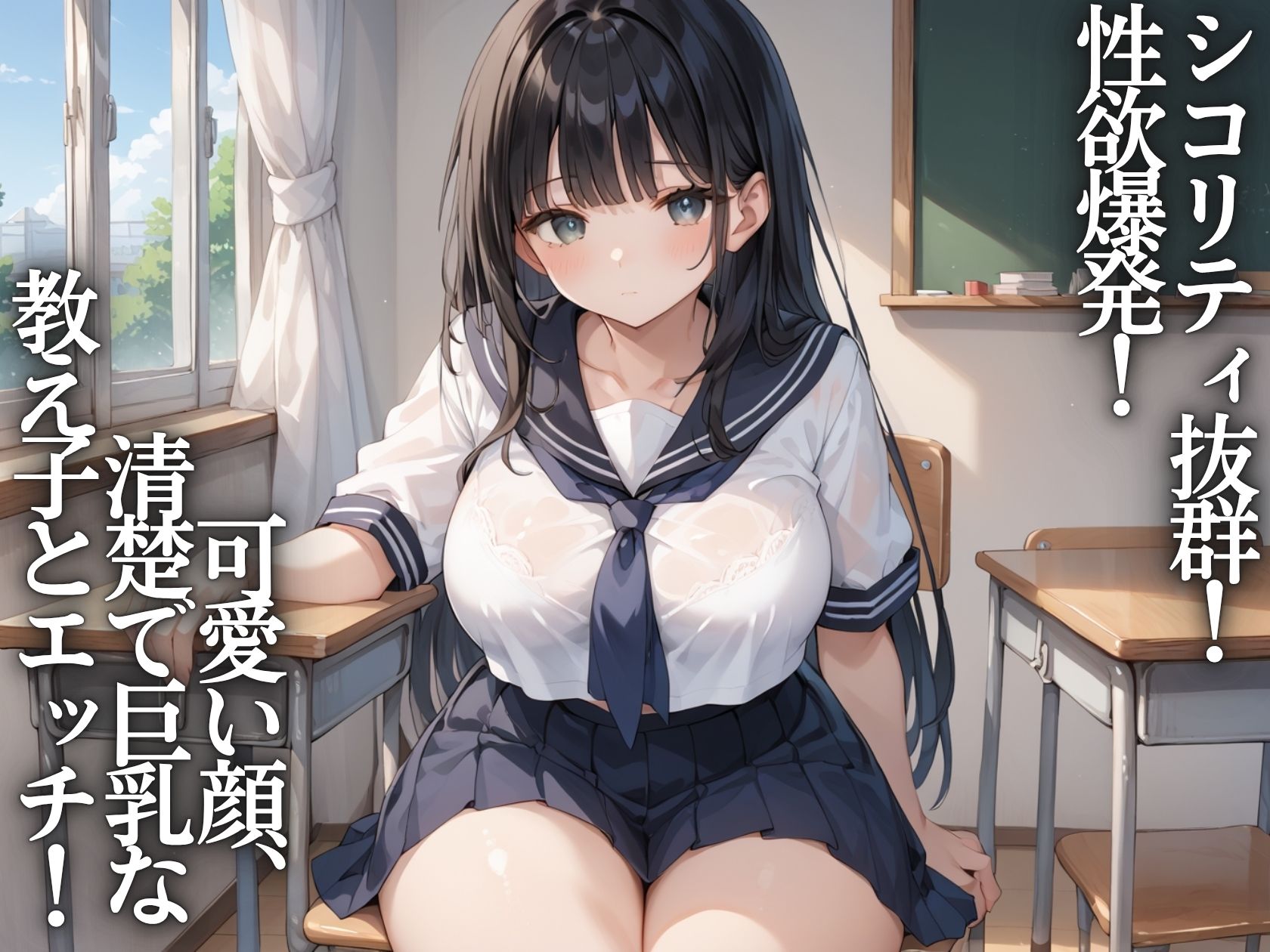 サンプル画像1:清楚巨乳女子校生を種付け調教(そいやっさ) [d_599436]