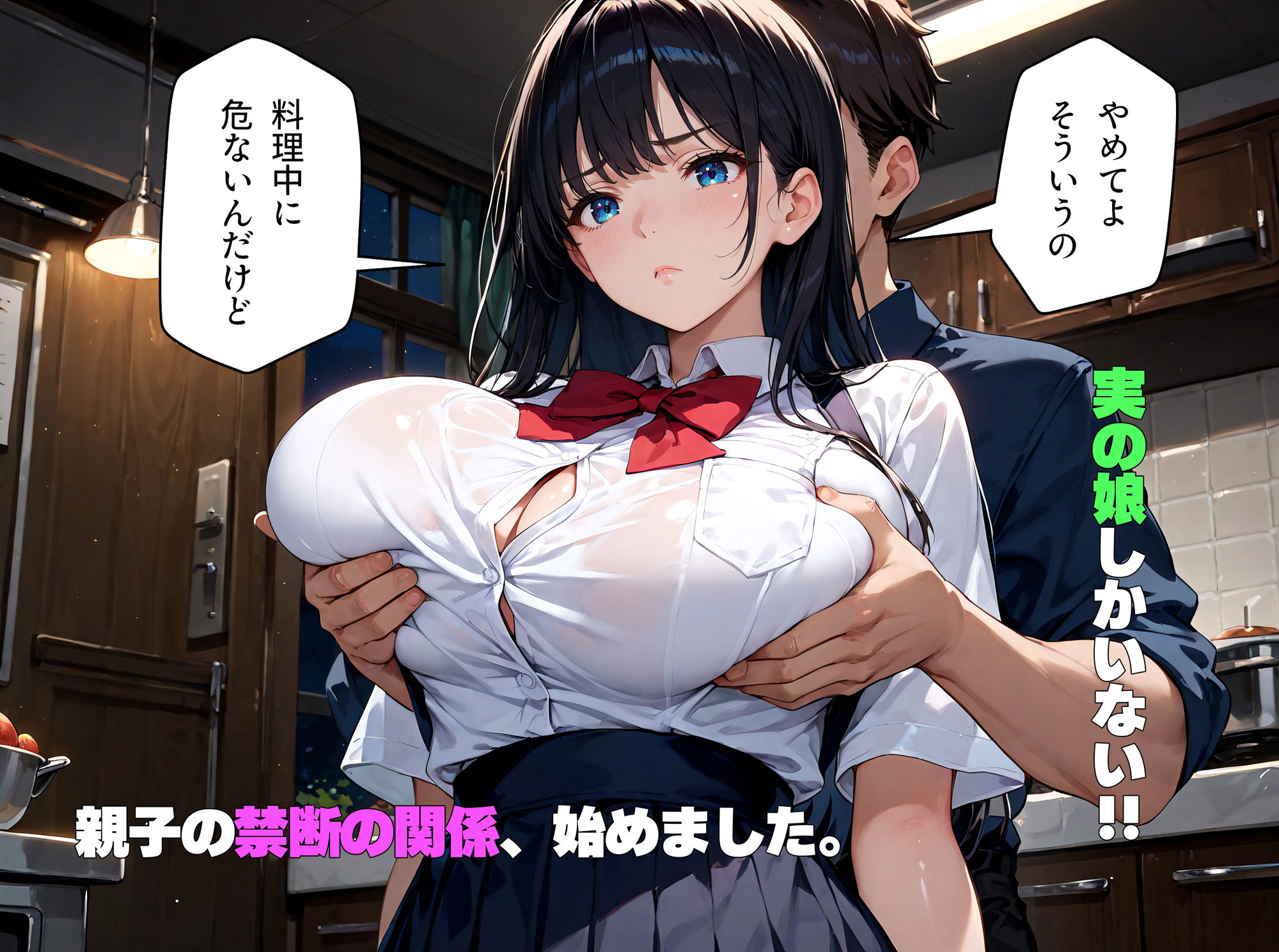 サンプル画像2:妻を失った俺は実の娘に性欲をぶつけた(いちぢくマンゴー) [d_599571]