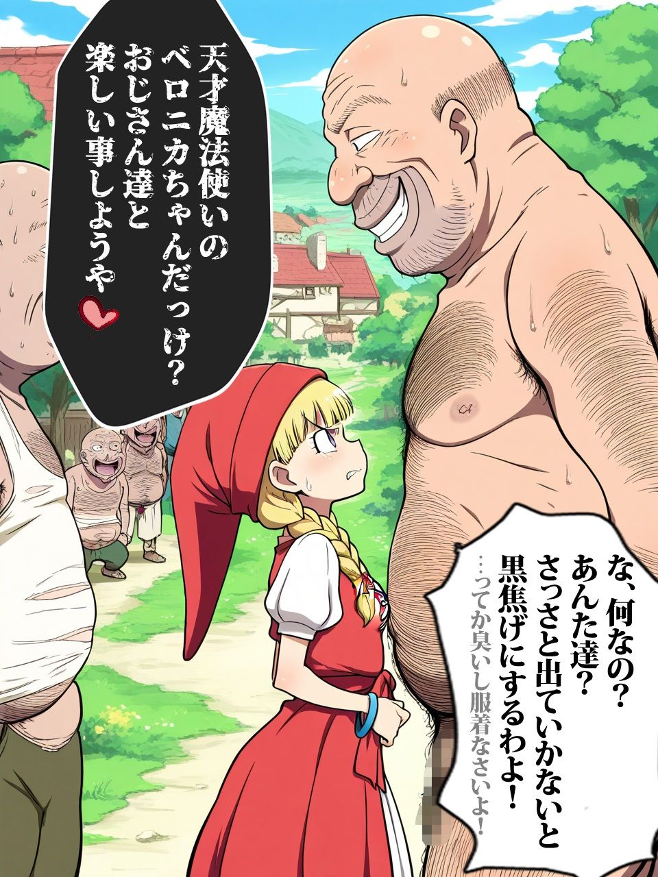 サンプル画像1:村人を人質に取られてキモおじさんに好き放題されちゃうお話 ベロニカ編(北国の神) [d_599733]