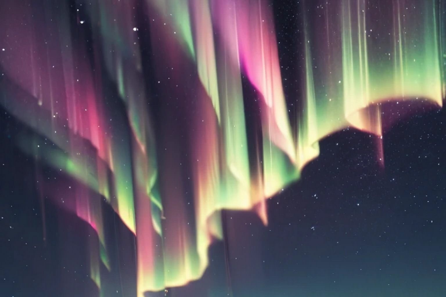 サンプル画像3:オーロラ  背景素材(豊川内角) [d_599831]