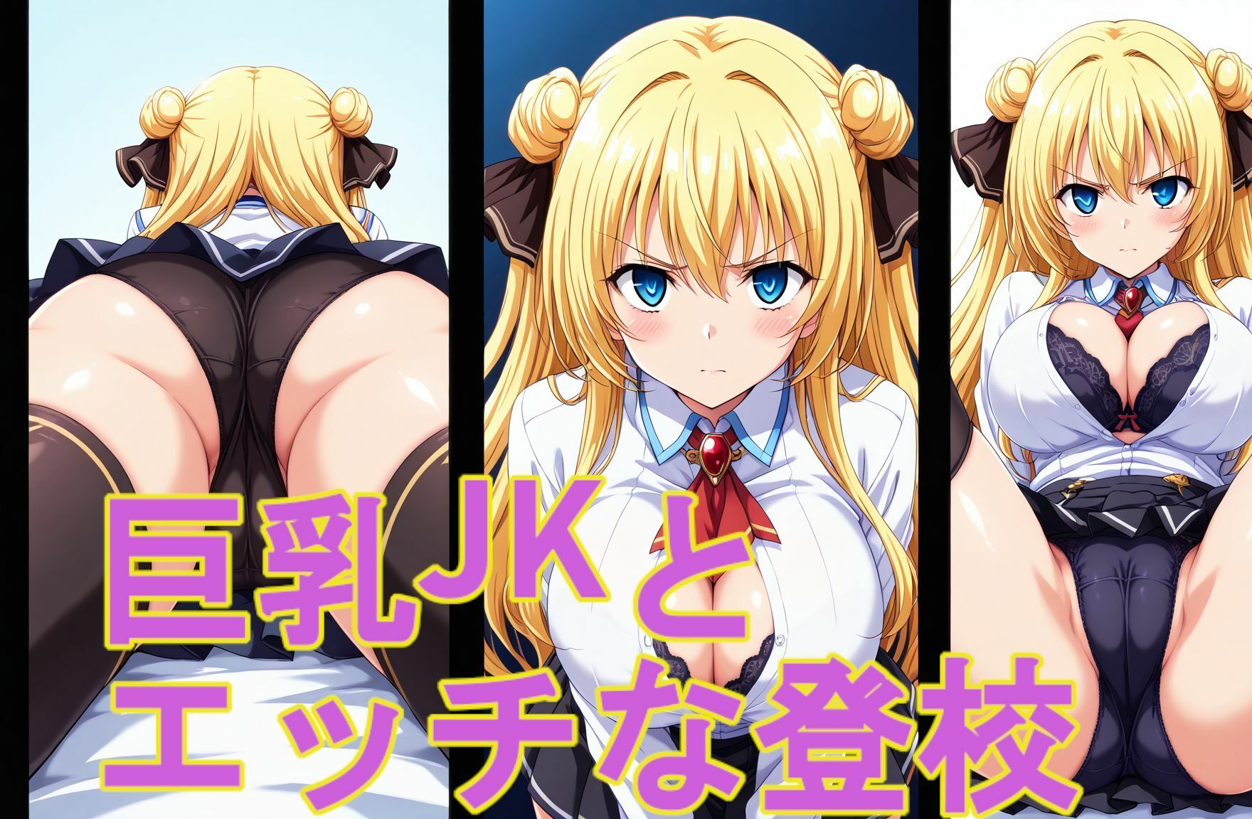 巨乳JKとエッチな登校 画像2