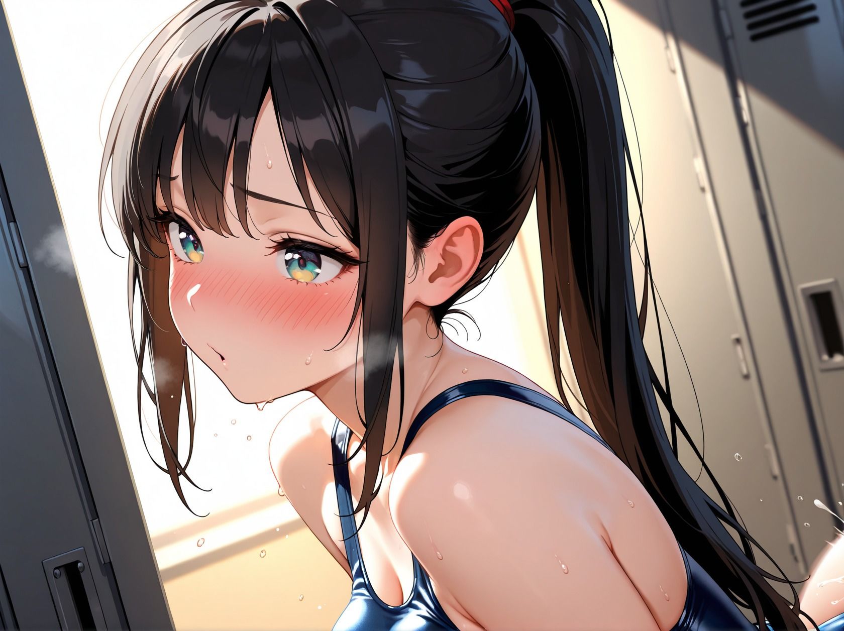 狙われた少女〜スク水肉便器〜キモおじが水泳部員を生ハメ性指導 画像1