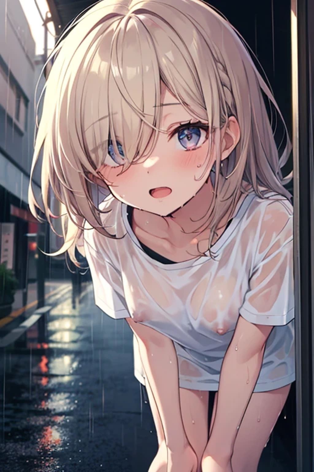 サンプル画像2:雨やどり〜あのー、乳首透けちゃってますよ？〜(百円本舗) [d_599870]