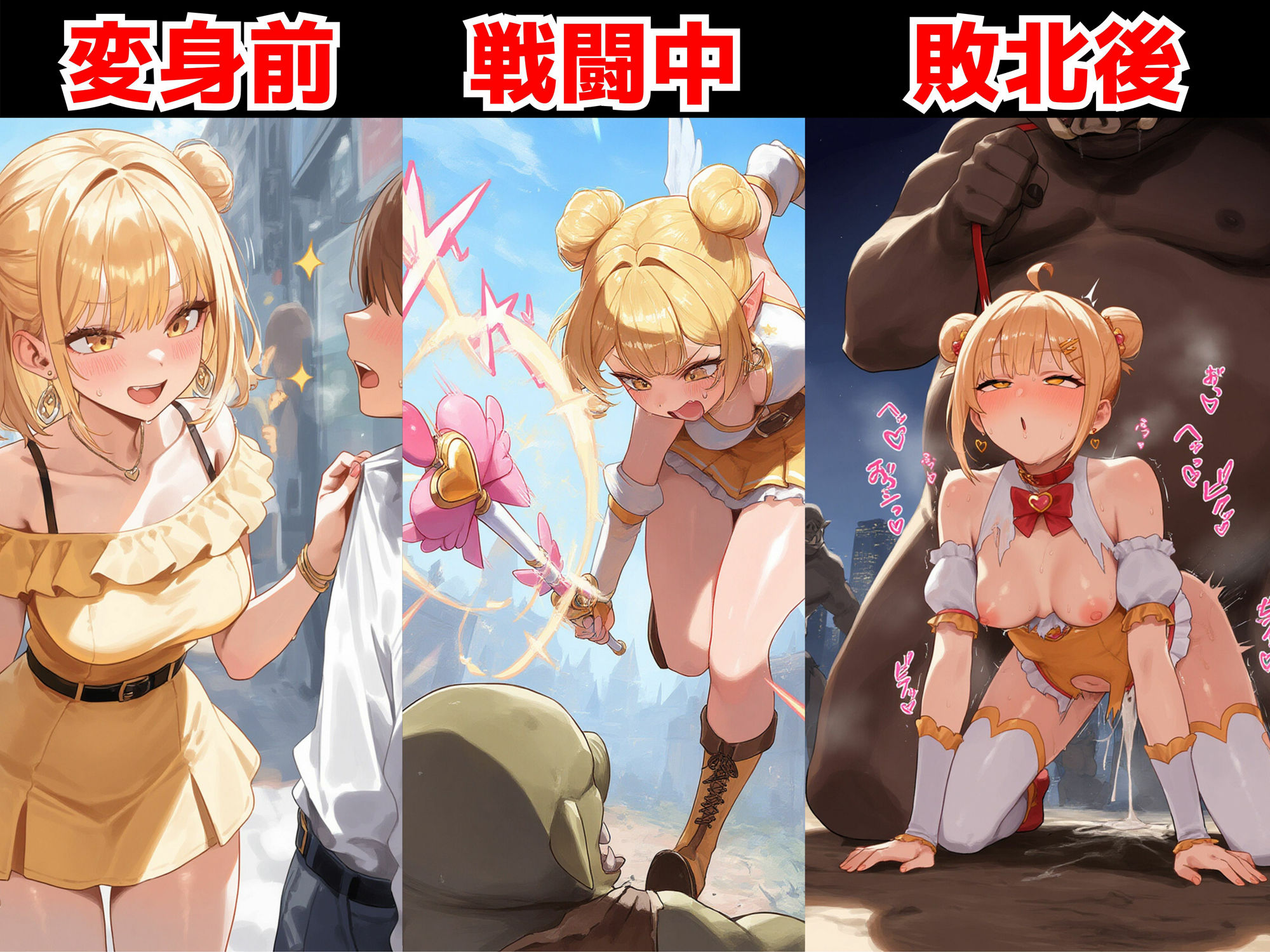 サンプル画像6:敗北魔法少女はモンスターに連続種付けされてアヘ顔に！？ 【変身ヒロイン異種姦:500枚】(あちちハウス) [d_600052]