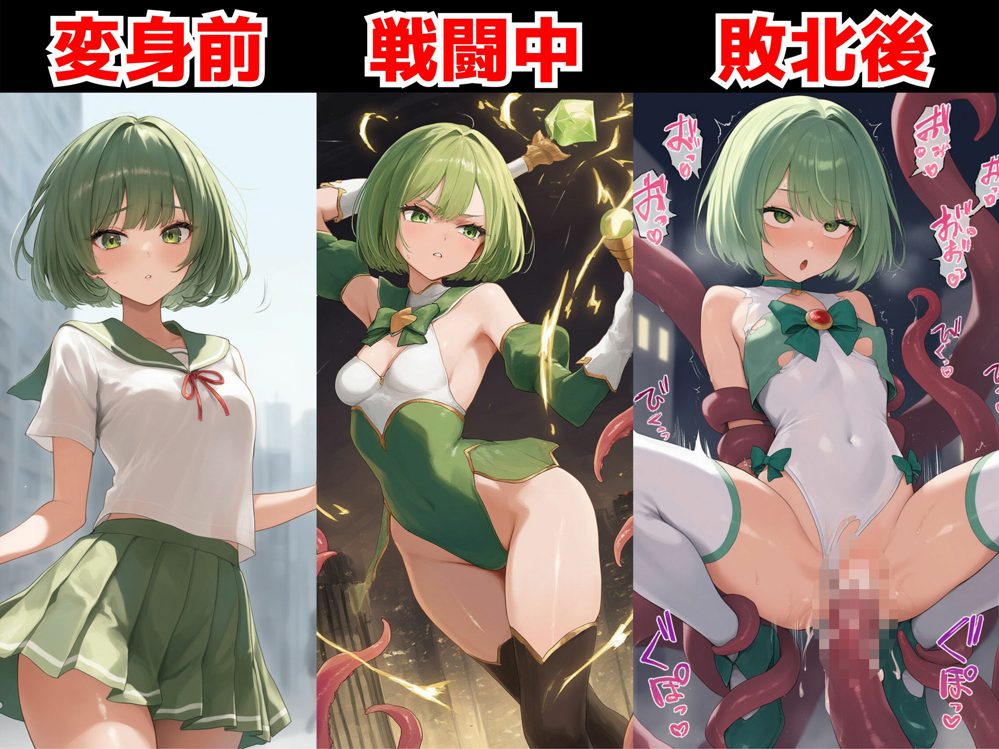 敗北魔法少女はモンスターに連続種付けされてアヘ顔に!? 【変身ヒロイン異種姦:500枚】 画像7