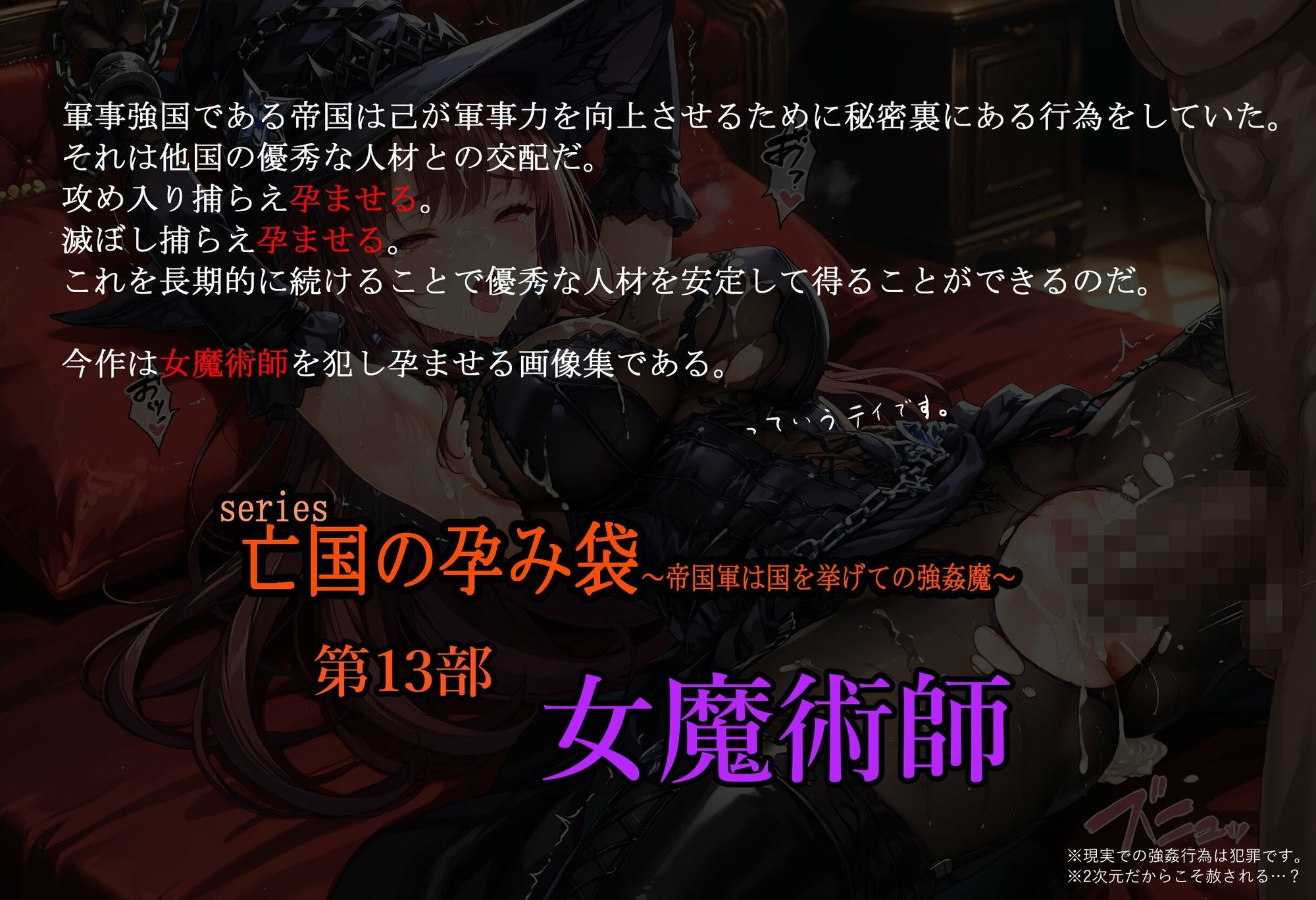 サンプル画像1:［亡国の孕み袋］ 〜帝国軍は国を挙げての強●魔〜   第13部 黒魔術師(主菜館) [d_600108]