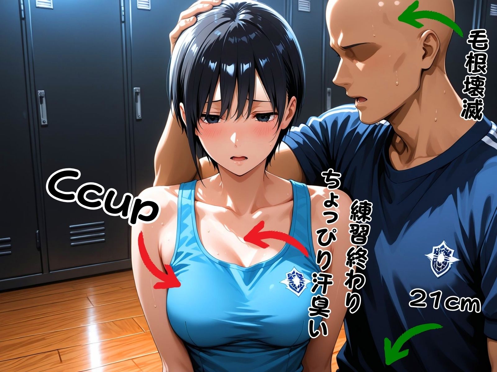 サンプル画像4:短距離陸上美少女 コーチ暴走(AIスイミング) [d_600129]