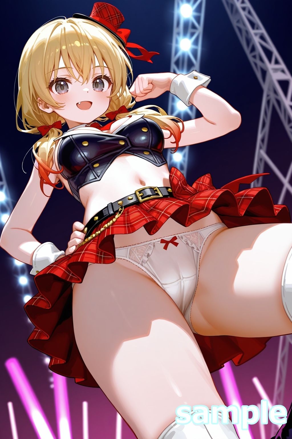 サンプル画像1:おパンツ拝見イラスト集 〜アイドル・ライブステージ編〜(ぱいろみん) [d_600153]