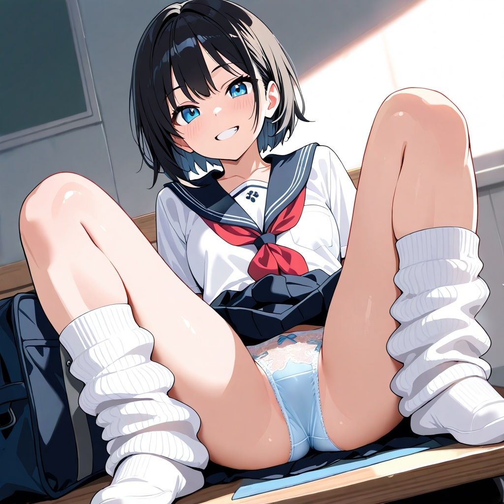 ルーズソックスJKのM字パンチラ Vol.3 画像6