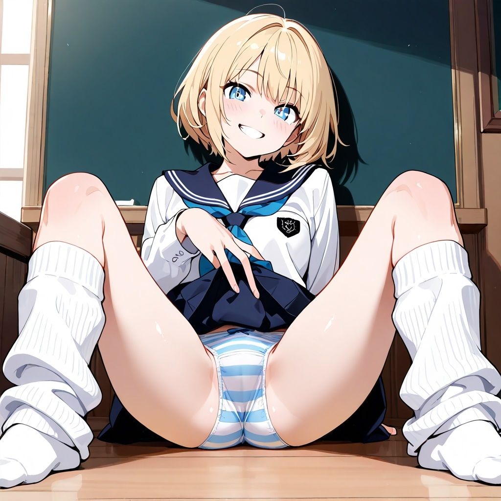 ルーズソックスJKのM字パンチラ Vol.3 画像9