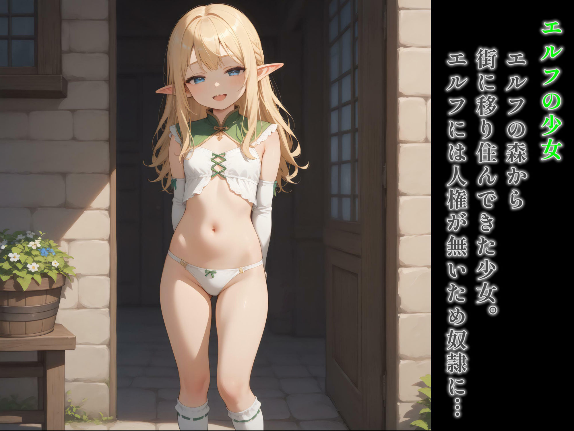 サンプル画像6:奴●市場  6人の奴●娘(一本すじ) [d_600318]